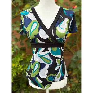 Byline Boutique Baby Doll Cute Patter Design Women’s Top Size M